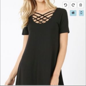 PREMIUM FABRIC SHORT SLEEVE TRIPLE LATTICE TOP